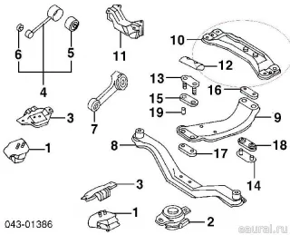  Кронштейн опоры КПП Subaru Forester SK Арт E1519930, вид 1