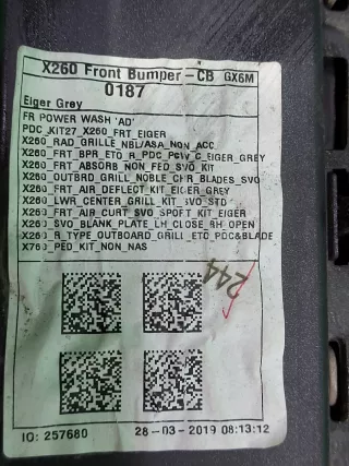 T2H7037LML, gx6m-17f003-a Бампер Jaguar XF 250 Арт 154556RM, вид 12