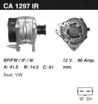 CA1297 Генератор Volkswagen Caddy 2 Арт 150595479_7