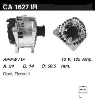 0986045241,F000BL0787,112471,CAL15105,CAL15105AS,CAL15105ES,CAL15105OS,CAL15105RS,DA5028,DRA3918,DRA4194,RAA15205,4403540,4416872,4430012,4433832,4506176,9111540,9201826,93160665,93160666,93161425,93161427,93198179,R1530103,CA1627IR,8EL011710561,8EL737902001,ALB1627DD,ALV1627BA,ALV1627DD,ALV1627LK,ALV1627MA,ALV1627RN,ALV1627YX,ALV9627BA,ALV9627GB,ALV9627UX,LRA01990,063731627010,943316611010,944390901660,MQA1627,MRA90166,1800A043,DMX142083,M883626,M883627,M883627C,MW30620870,MW30620877,MW30638577,MW30750737,MW30774528,MW31216373,S30638577,S883627ALV1627RB,ALV1627WA,ALV9627WA,2310000Q0A,2310000Q0E,2310000QA7,2310000QA8,2310000QAE,2310000QAK,2310000QAM,2310000QBQ,4403540,4411316,4411318,4416872,4419076,4430591,9111540,93169265,7700426849,7700426879,7700427474,7711134316,7711134329,7711368834,8200062583,8200112055,8200120417,8200153713,8200162474,8200206251,8200495302,8200495304,8200538407,8 Генератор Nissan Primastar Арт CA1627BY-23