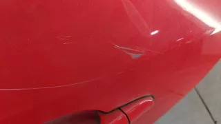 5J6833055 Дверь задняя левая красная Skoda Fabia 2 restailing Арт 20272924, вид 2