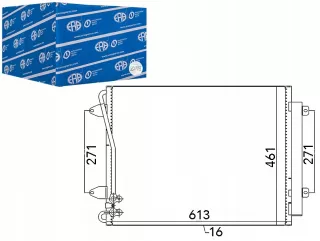 667108 Радиатор кондиционера  Renault Master 3 Арт AL15057390814, вид 1