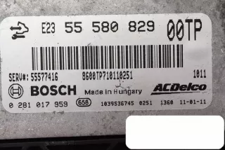 55580829 0281017959 Блок управления двигателем Opel Corsa D Арт e861049, вид 2