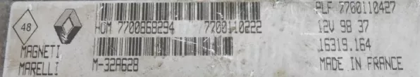 7700110427 7700868294 Блок управления двигателем Renault Clio 2 Арт e868738, вид 2