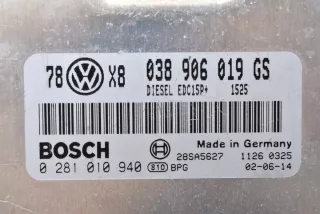 038906019GS 0281010940 Блок управления двигателем Volkswagen Passat B5 Арт e1532134, вид 3
