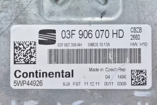 03F906070HD 5WP44926 Блок управления двигателем Seat Leon 2 Арт e3248999, вид 3