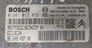 0281013872 9664843780 9653958980 Блок управления двигателем Citroen Berlingo 2  Арт e3883174, вид 2