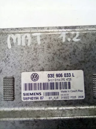 03E906033L 5WP40194 5WP4019 Блок управления двигателем Volkswagen Polo 5 Арт e4431958, вид 2