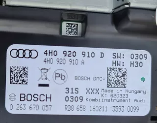 4H0920910D Щиток приборов (приборная панель) Audi A8 D4 (S8) Арт e4716964, вид 2