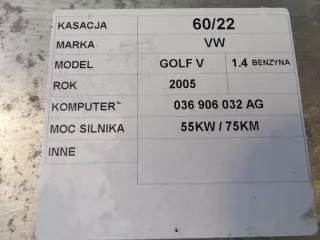 0261208589 036906032AG Блок управления двигателем Volkswagen Golf 5 Арт e5199116, вид 4