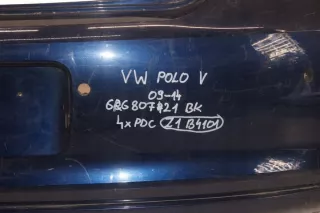 2009-2014 6R6807421BK Бампер задний Volkswagen Polo 5 Арт e5873502, вид 4