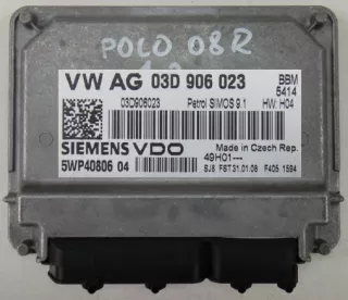 03D906023 Блок управления двигателем Volkswagen Polo 5 Арт e6328963, вид 1