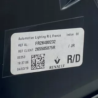 265505075R Фонарь задний правый Renault Talisman 1 Арт e7246340, вид 12