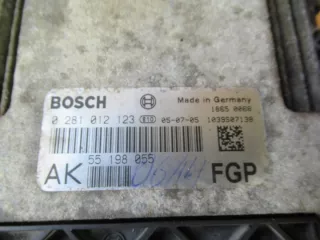 0281012123 55198055 Блок управления двигателем Opel Astra H Арт e8258384, вид 2