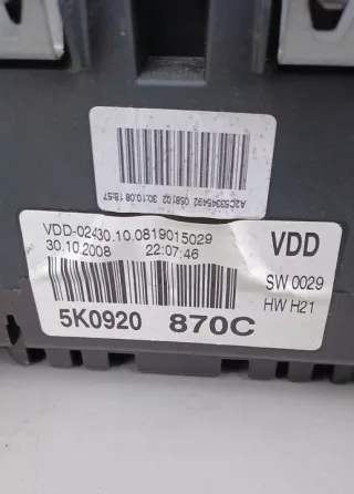 5K0920870C Щиток приборов (приборная панель) Volkswagen Golf 6 Арт e8272450, вид 2