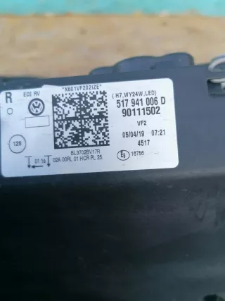517941006D Фара правая Volkswagen Golf 7 Арт e8440727, вид 2