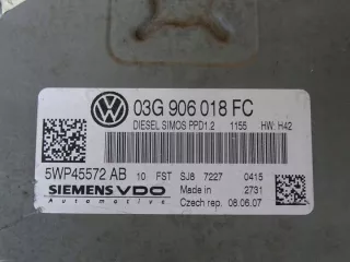 03G906018FC 5WP45572AB Блок управления двигателем Volkswagen Golf 5 Арт e8622697, вид 3