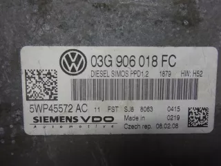 03G906018FC 5WP45572AB Блок управления двигателем Volkswagen Golf 5 Арт e8622697, вид 6