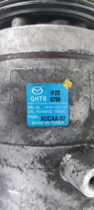 F500-AUCAA-02 F500-AUCAA02 F500-JUBCA-05, F500-RNBAA-02, F500-RNBAA-03, F500-RNBAA-05, F500-RNBAA-08, F500-RNBAA-16 Компрессор кондиционера Mazda 3 BM Арт e9012923, вид 2