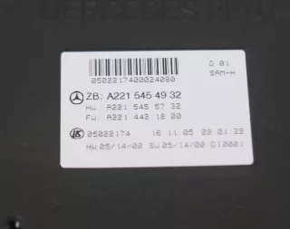 A2215454932 A2215455732 A2214421800 Блок управления (другие) Mercedes S W221 Арт e9239340, вид 2