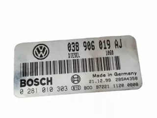 038906019AJ 0281010303 1996-2005 Блок управления двигателем Volkswagen Passat B5 Арт e9239787, вид 2