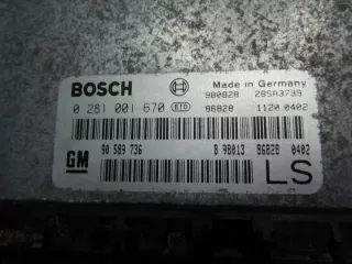 0281001670 90589736 Блок управления двигателем Opel Astra G Арт e9260199, вид 3