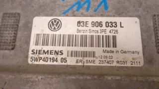 03E906033L 5WP4019405 Блок управления двигателем Volkswagen Polo 4 Арт e9695640, вид 2