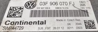03F906070FJ 5WP44729 03F907309K Блок управления двигателем Volkswagen Polo 5 Арт e9927517, вид 2