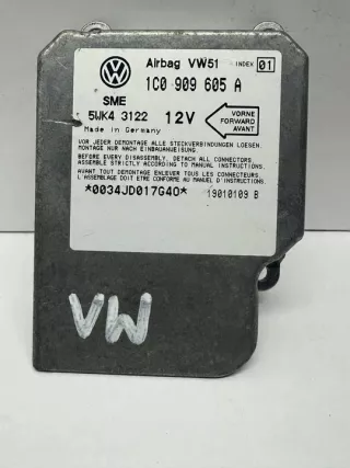 1C0909605A 5WK43122 Блок AirBag Volkswagen Multivan T5 Арт e10065553, вид 2