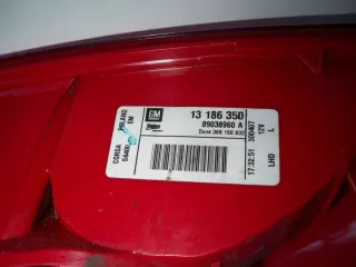 2006-2011 13186350 89038960 Фонарь задний левый Opel Corsa D Арт e10232679, вид 4