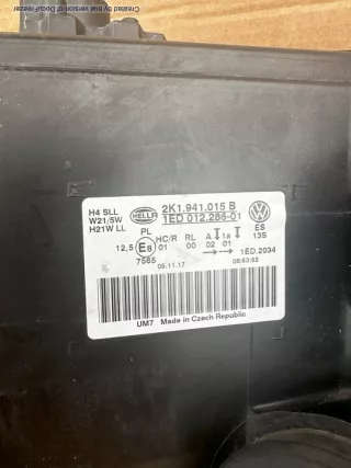 2K1941015B Фара левая Volkswagen Caddy 3 Арт e10310777, вид 10