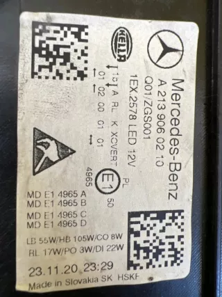 A2139060210 Фара правая Mercedes E W213 Арт e12684995, вид 2