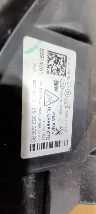 9836230680 Фара левая Peugeot 3008 2 Арт e12662652, вид 8