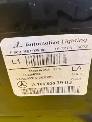 A1669063903 Фара левая Mercedes ML/GLE W166 Арт e12662136, вид 2