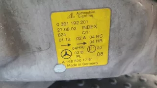 A1688201761 Фара левая Mercedes A W168 Арт e12631385, вид 10