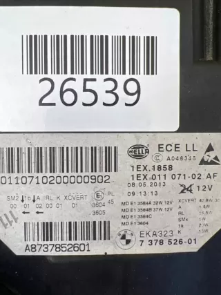 7378526-01 Фара правая BMW 5 F10/F11/GT F07 Арт e12630402, вид 2
