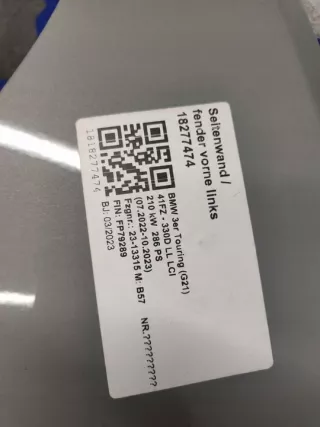 7419395 Крыло переднее левое BMW 3 G20/G21 Арт e12427003, вид 2