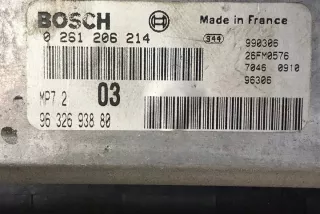 0261206214 Блок управления двигателем Citroen Xsara Арт e12389393, вид 4