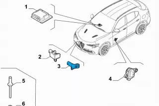 51943477 Датчик удара Alfa Romeo Stelvio Арт e12377735, вид 3