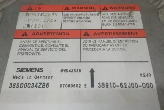 5WK43538 Блок AirBag Suzuki Swift 3 Арт e12364888, вид 1