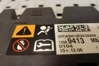 13589413 Блок AirBag Opel Astra J Арт e12364394, вид 1