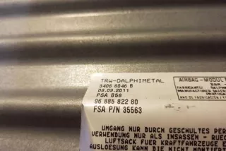 9688582280 Подушка безопасности Citroen C4 2 Арт e12311090, вид 1