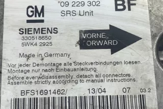 F35_ 09229302 Блок AirBag Opel Astra G Арт e12304969, вид 3