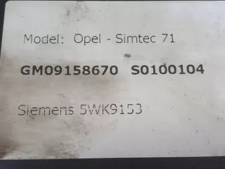 09158670 5WK9153 Блок управления двигателем Opel Vectra C  Арт e12243825, вид 2