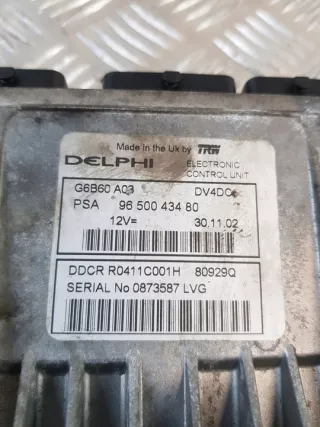 9650043480 PSA9650043480 G6B60A03 R0411C001H 80929Q Блок управления двигателем Citroen C3 1 Арт e12241256, вид 3