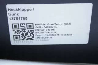 7419932 Крышка багажника (дверь 3-5) BMW 6 G32 Арт e12207825, вид 3
