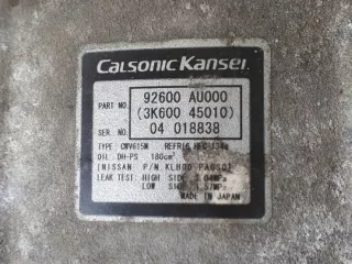 92600AU000 Компрессор кондиционера Nissan Primera 12 Арт e12198590, вид 2