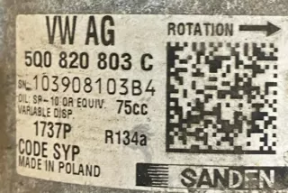 5Q0820803C Компрессор кондиционера Seat Leon 3 Арт e12163385, вид 4