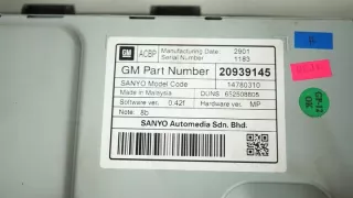20939145 22883322 13273095 Блок навигации Opel Insignia 1 Арт e12161989, вид 9