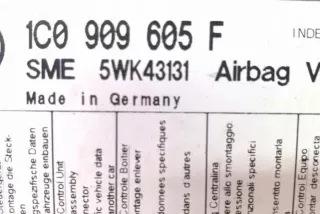 1C0909605F Блок AirBag Seat Alhambra 2 Арт e12128682, вид 1
